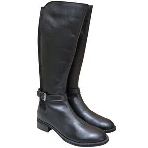 Gentle Souls Dark Leather Heeled Boots